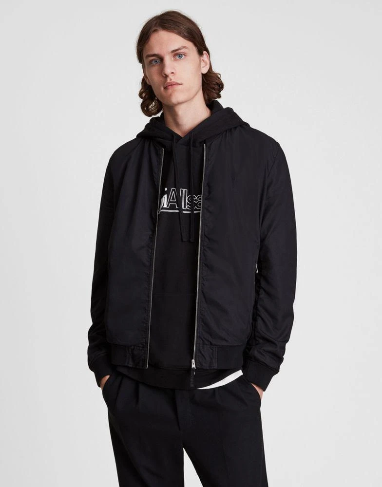 商品ALL SAINTS|AllSaints bassett bomber in black,价格¥761,第1张图片