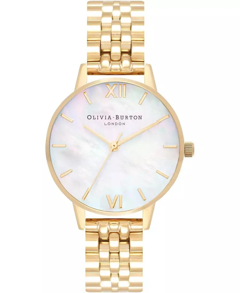 商品Olivia Burton|Women's Gold-Tone Stainless Steel Bracelet Watch 30mm,价格¥786,第1张图片