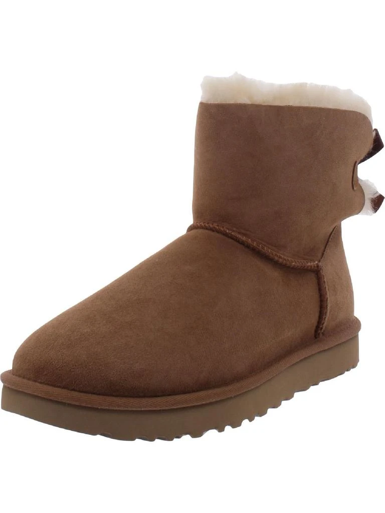 Mini Bailey Bow II Womens Suede Shearling Winter Boots 商品