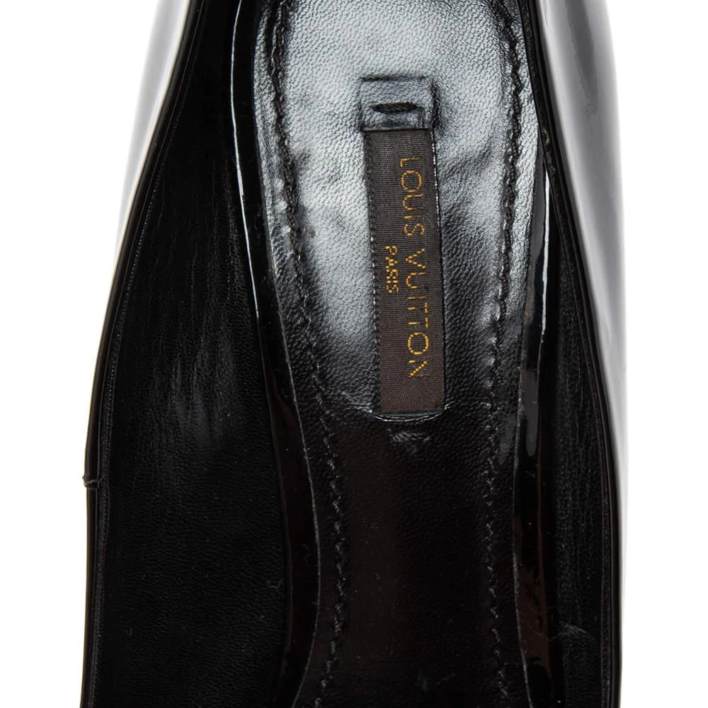 Louis Vuitton Black Patent Leather Oh Really Peep Toe Pumps Size 37  商品
