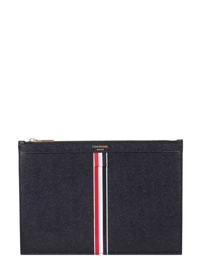 商品Thom Browne|Thom Browne SMALL TABLET HOLDER WITH ZIP,价格¥4432,第1张图片