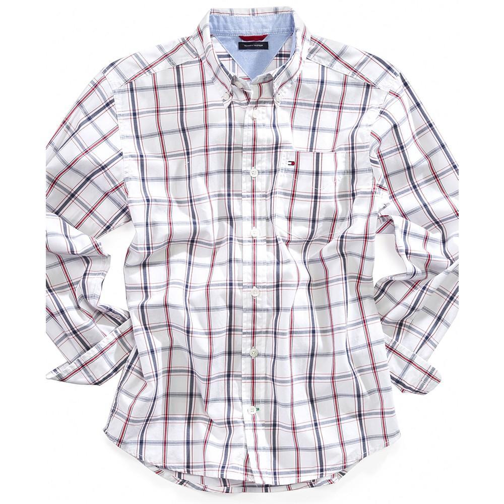 商品Tommy Hilfiger|Cotton Plaid Shirt, Little Boys,价格¥116,第1张图片