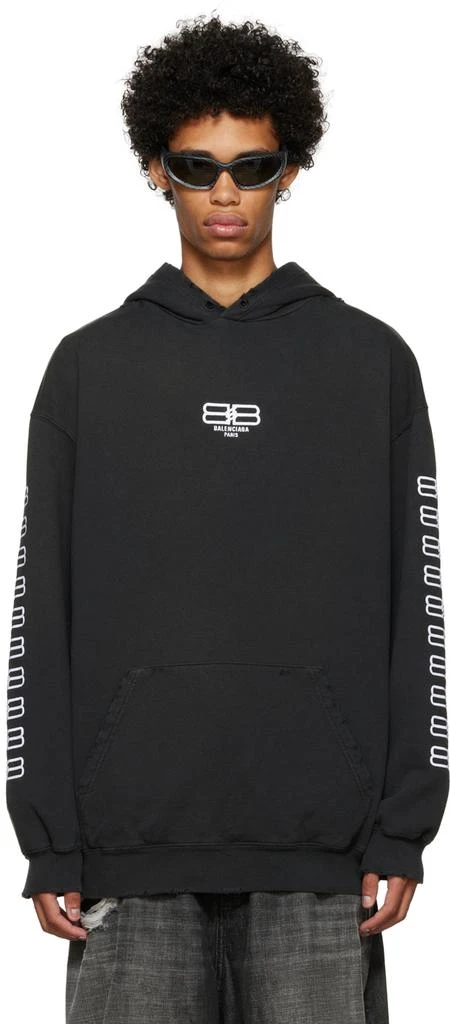 商品Balenciaga|Black BB Paris Icon Hoodie,价格¥12664,第1张图片