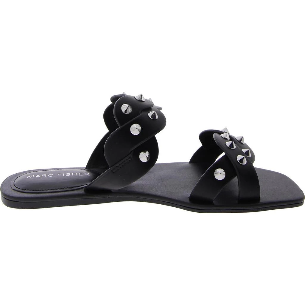 Marc Fisher Womens Bodil Faux Leather Metallic Slide Sandals 商品