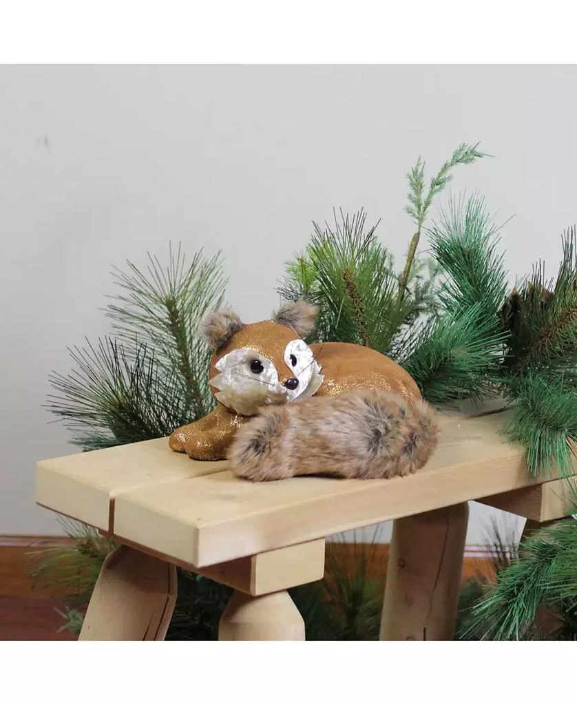 商品Northlight|16.5" Brown and Gold Fox Lying Down Christmas Table Figure,价格¥368,第2张图片详细描述