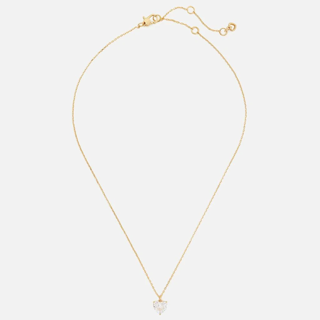 商品Kate Spade|Kate Spade New York Women's Heart Pendant - Clear/Gold,价格¥277,第1张图片