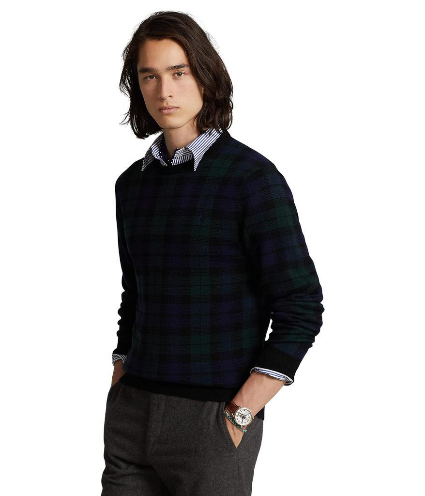 商品Ralph Lauren|Plaid Washable Wool Sweater,价格¥826,第1张图片