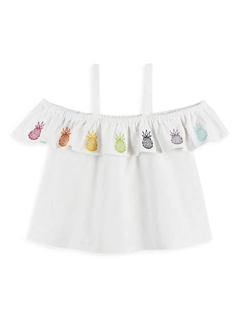 商品Andy & Evan|Little Girl's 2-Piece Off-The-Shoulder T-Shirt &amp; Shorts Set,价格¥237,第3张图片详细描述