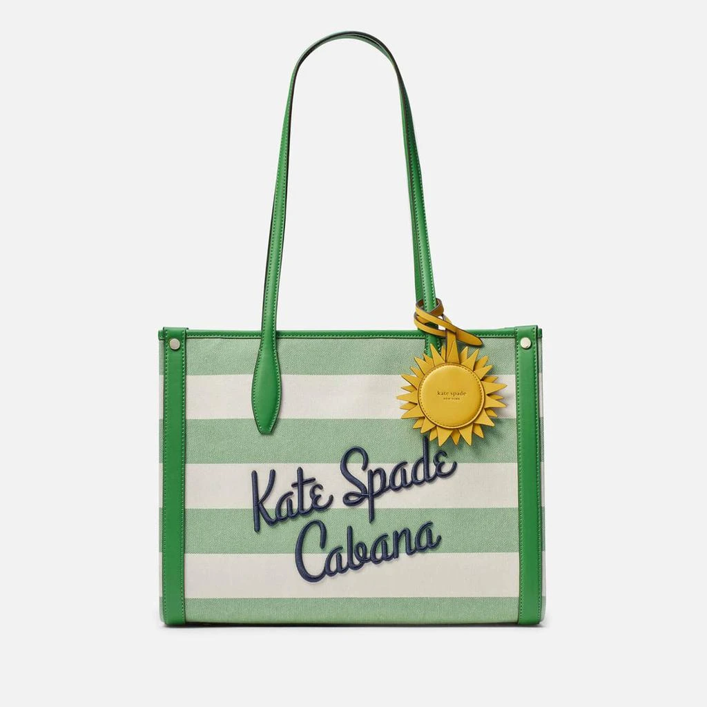 商品Kate Spade|Kate Spade New York Women's Market Cabana Canvas Medium Tote Bag - Green Multi.,价格¥1347,第1张图片