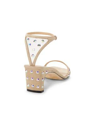 商品Sergio Rossi|Studded Suede Ankle-Strap Sandals,价格¥1229,第3张图片详细描述