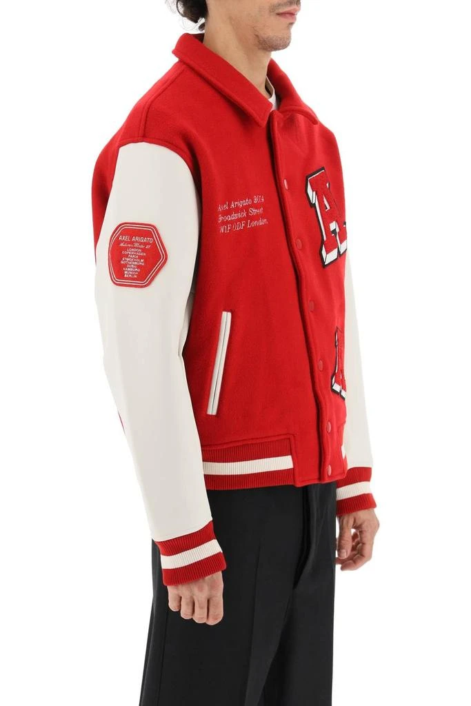 商品Axel Arigato|'ILLUSION' VARSITY JACKET WITH FAUX LEATHER SLEEVES,价格¥1942,第3张图片详细描述