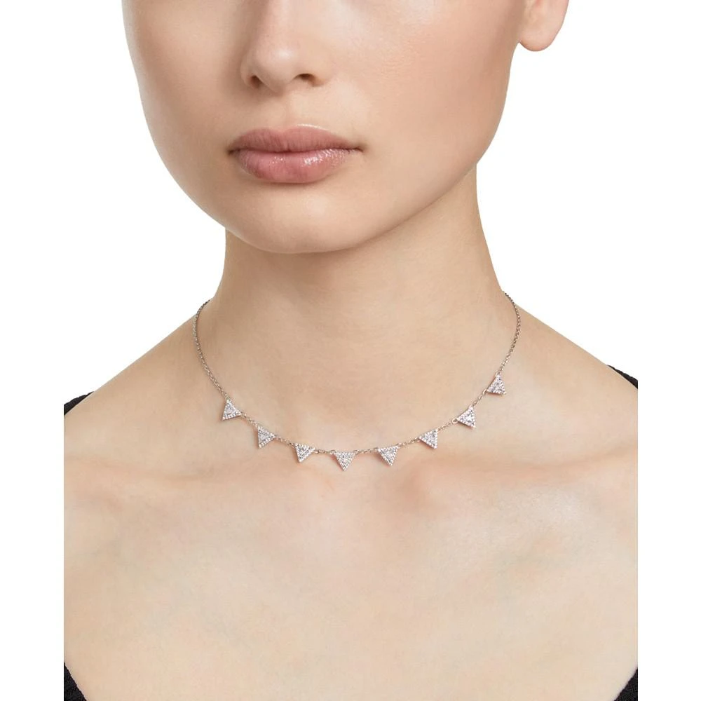 商品Swarovski|Silver-Tone Crystal Ortyx Punk Necklace, 14-1/8" + 2" extender,价格¥1042,第4张图片详细描述