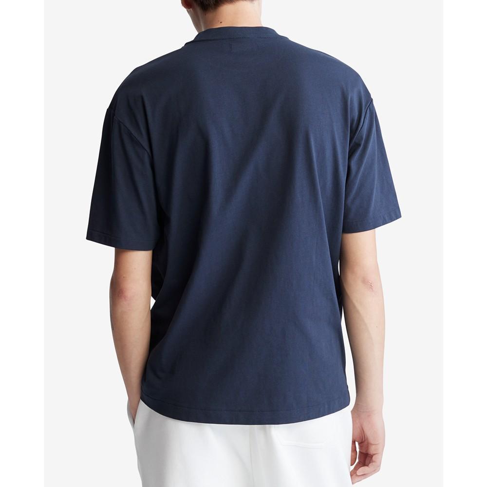 商品Calvin Klein|Men's Relaxed Fit Archive Logo Crewneck T-Shirt,价格¥214,第4张图片详细描述