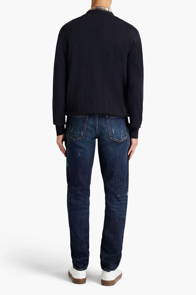 Slim-fit distressed denim jeans商品第3张图片规格展示