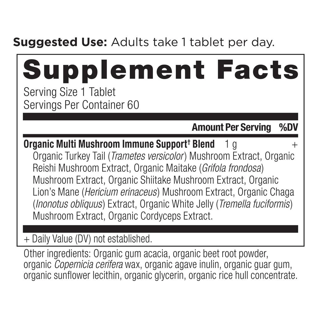 商品Ancient Nutrition|Multi Mushroom Daily Immune Defense | Tablets (60 Tablets),价格¥379,第2张图片详细描述