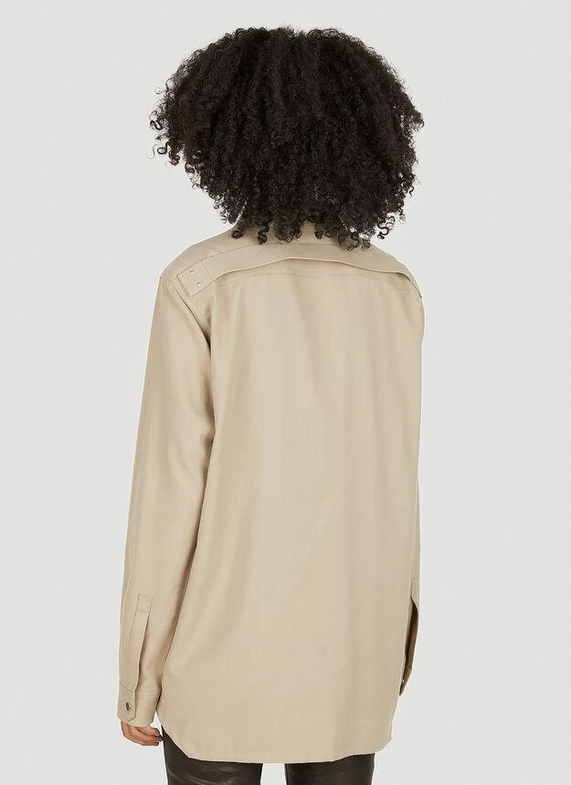 商品Rick Owens|Utility Classic Shirt in Beige,价格¥2839,第4张图片详细描述