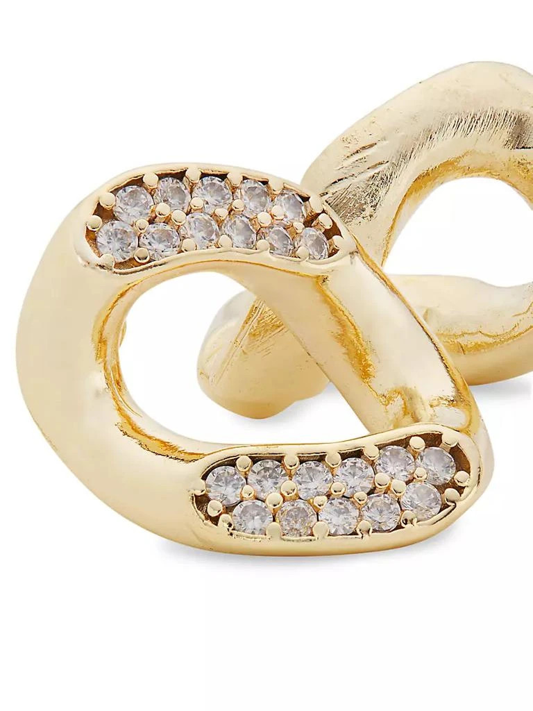 商品ROSANTICA|Athena Goldtone Faux Crystal Cuban Link Stud Earrings,价格¥1150,第3张图片详细描述