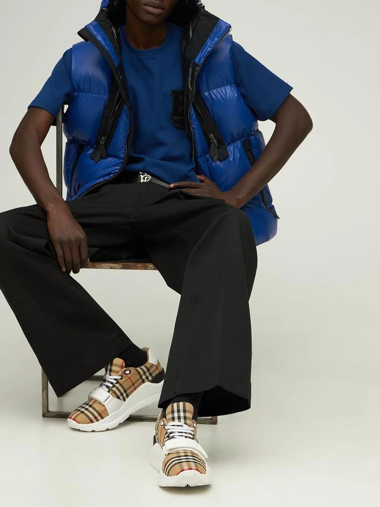 商品Burberry|Check New Regis Cotton Canvas Sneakers,价格¥6448,第1张图片详细描述