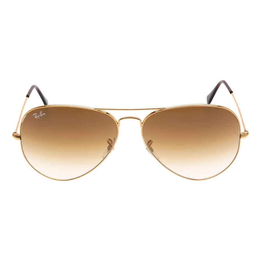 商品Ray-Ban|Aviator Gradient Light Brown Pilot Unisex Sunglasses RB3025 001/51 62,价格¥806,第1张图片