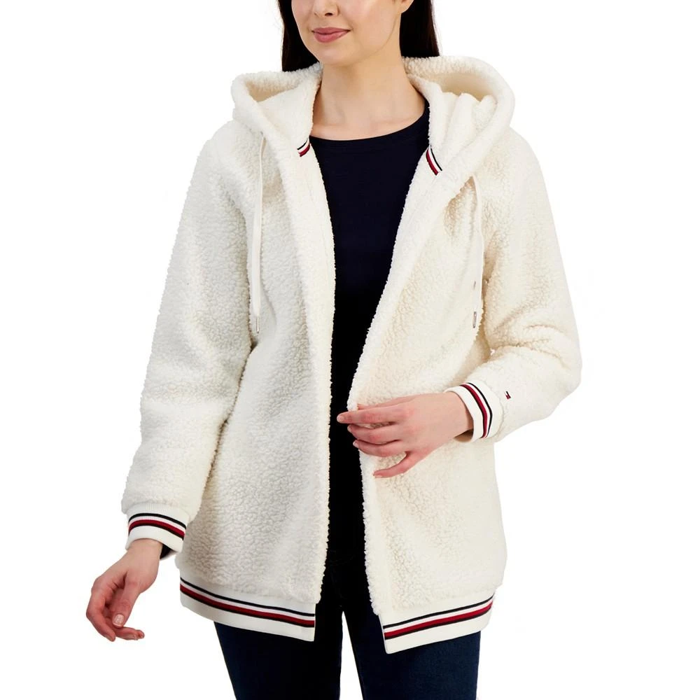 商品Tommy Hilfiger|Women's Open-Front Hooded Fleece Jacket,价格¥456,第1张图片