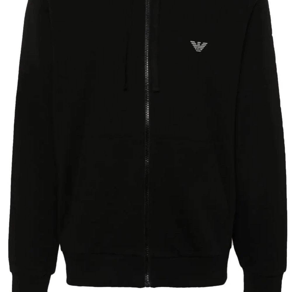 商品[国内直发] Emporio Armani|阿玛尼 字母品牌Logo图案连帽修身长袖夹克外套 男款 黑色,价格¥1873,第10张图片详细描述