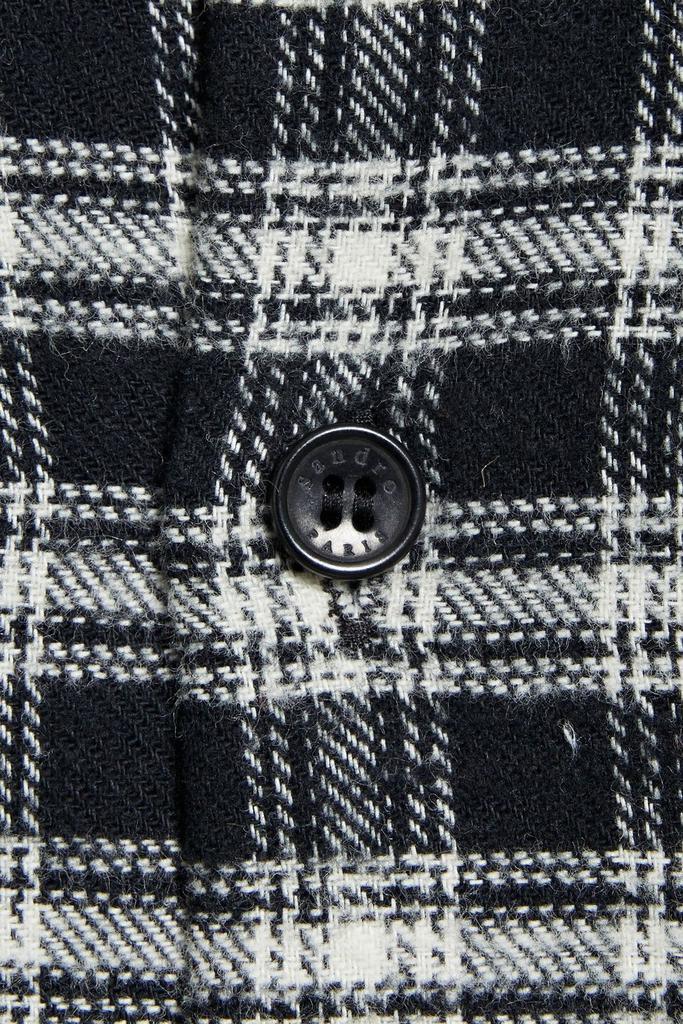 商品Sandro|Checked cotton-flannel shirt,价格¥745,第6张图片详细描述