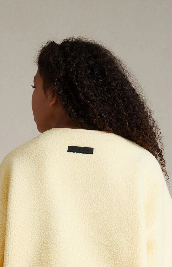 商品Essentials|Essentials Garden Yellow Polar Fleece Crew Neck Sweatshirt,价格¥502,第4张图片详细描述