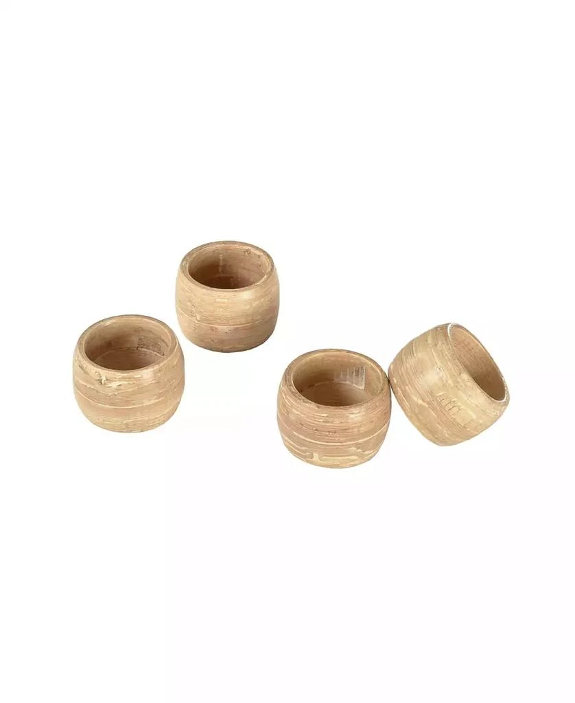 商品J Queen New York|Tropics Bamboo Napkin Ring 4 Pc Set,价格¥358,第1张图片