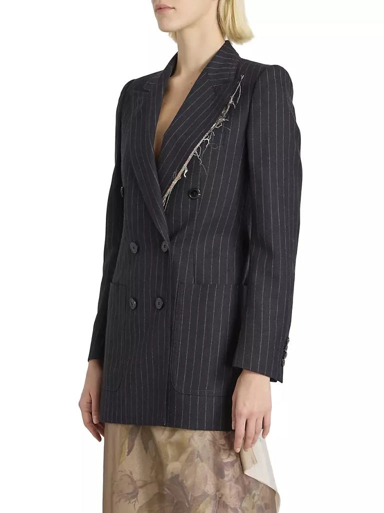 商品Dries Van Noten|Bylee Double-Breasted Pin-Stripe Wool-Blend Blazer,价格¥6538,第4张图片详细描述