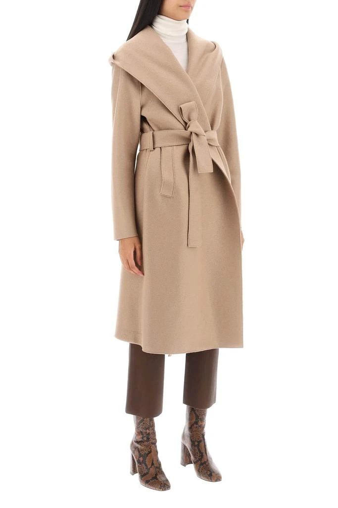 商品Harris Wharf London|Hooded Robe Coat In Pressed Wool,价格¥3627,第4张图片详细描述