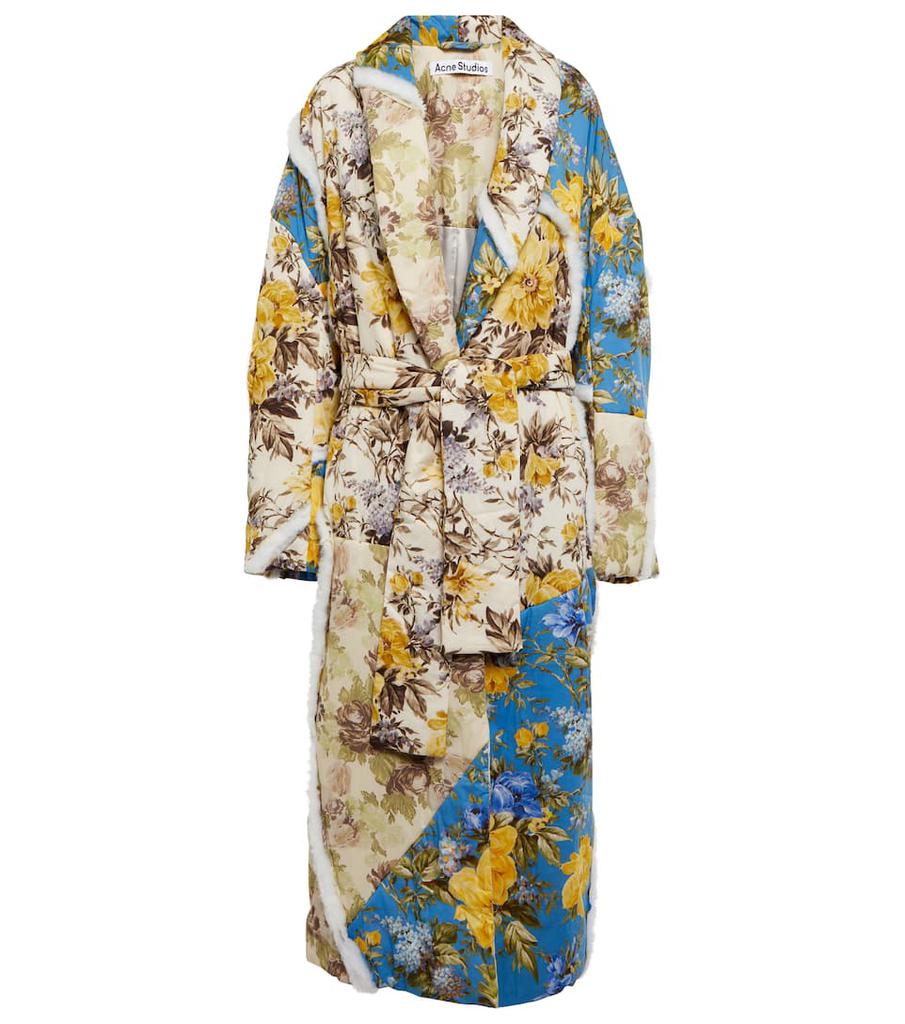 Floral patchwork padded cotton coat商品第1张图片规格展示