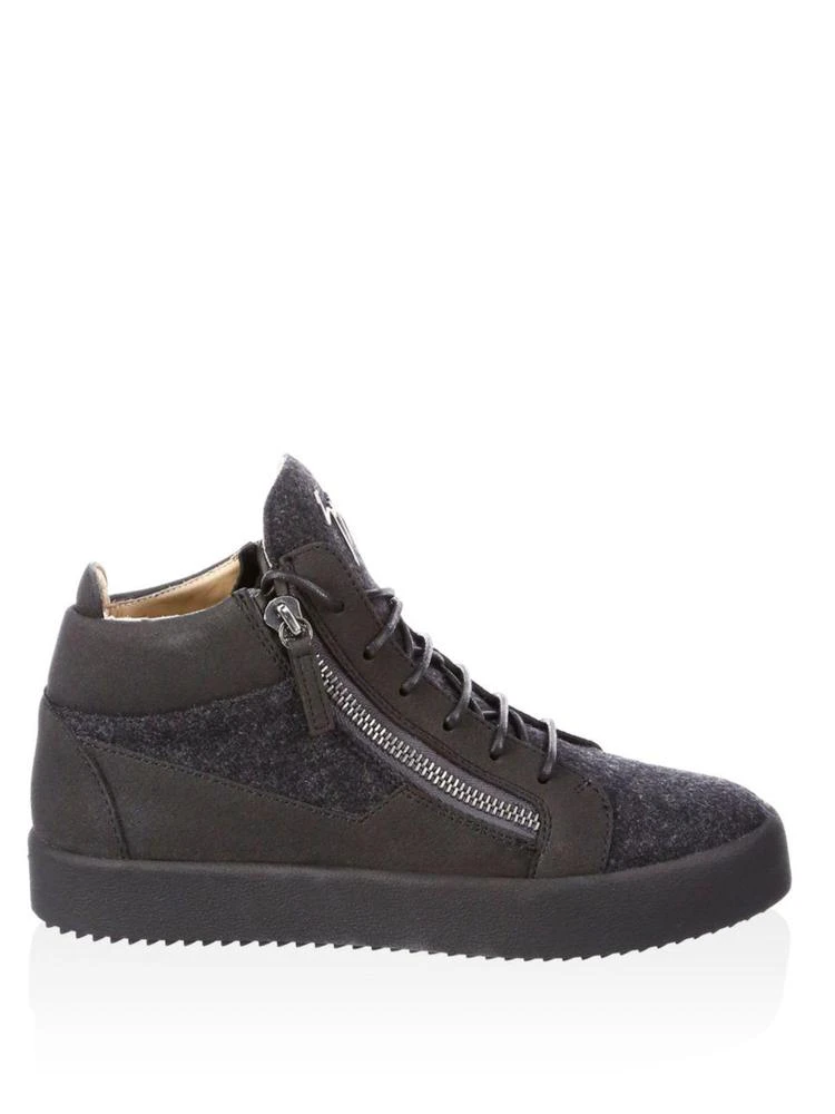 商品Giuseppe Zanotti|Felt Tonal High-Top Sneakers,价格¥2605,第5张图片详细描述