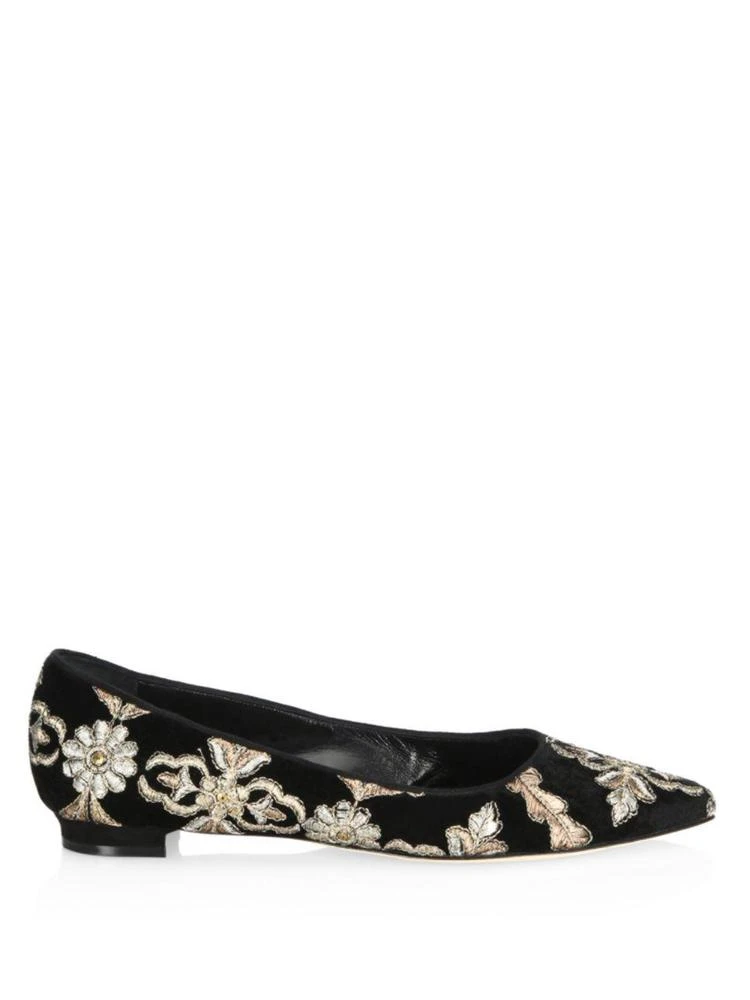 商品Manolo Blahnik|Tittermo Brocade Flats,价格¥2383,第5张图片详细描述