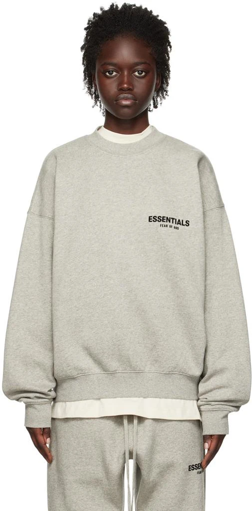 商品Essentials|Gray Crewneck Sweatshirt,价格¥668,第1张图片