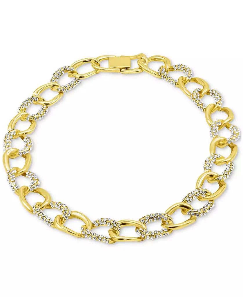 商品ADORNIA|Gold-Tone Crystal Chunky Chain Link 16-1/2" Necklace,价格¥371,第1张图片