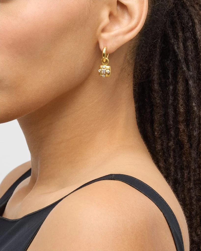 商品Elizabeth Locke|19K Yellow Gold Cushion Gordon Bezel Earring Pendants with Diamonds,价格¥28564,第2张图片详细描述