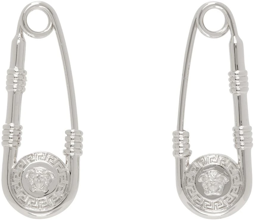 商品Versace|Silver Safety Pin Earrings,价格¥1408,第1张图片