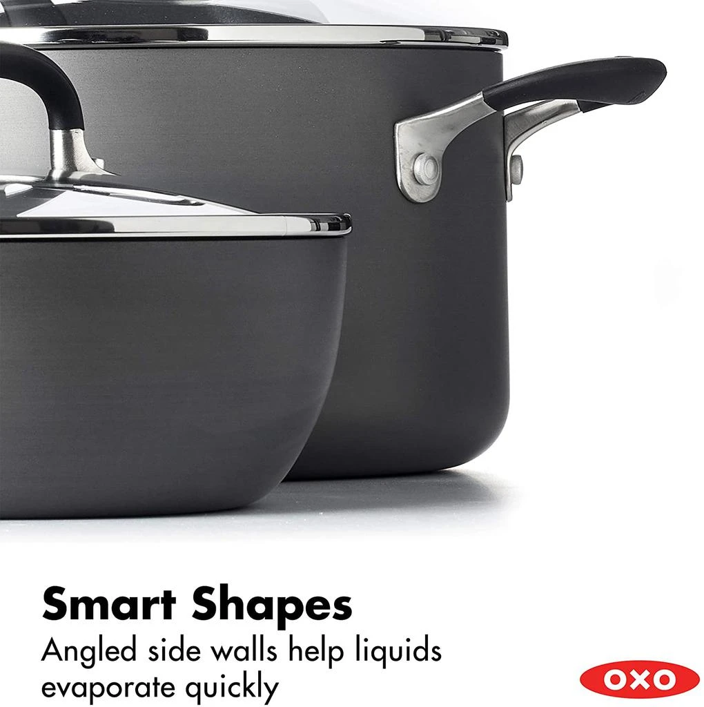 商品OXO|Oxo Good Grips Nonstick 10 Piece Cookware Set, Black,价格¥1027,第5张图片详细描述