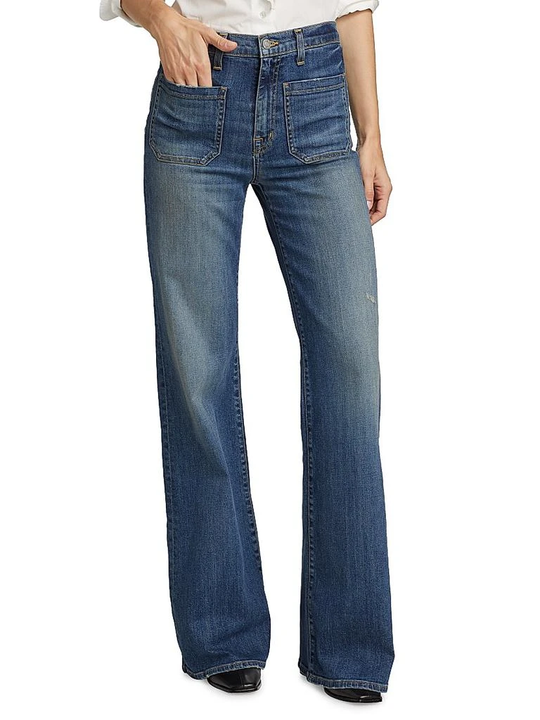 商品Nili Lotan|Florence High-Rise Boot-Cut Jeans,价格¥3118,第3张图片详细描述