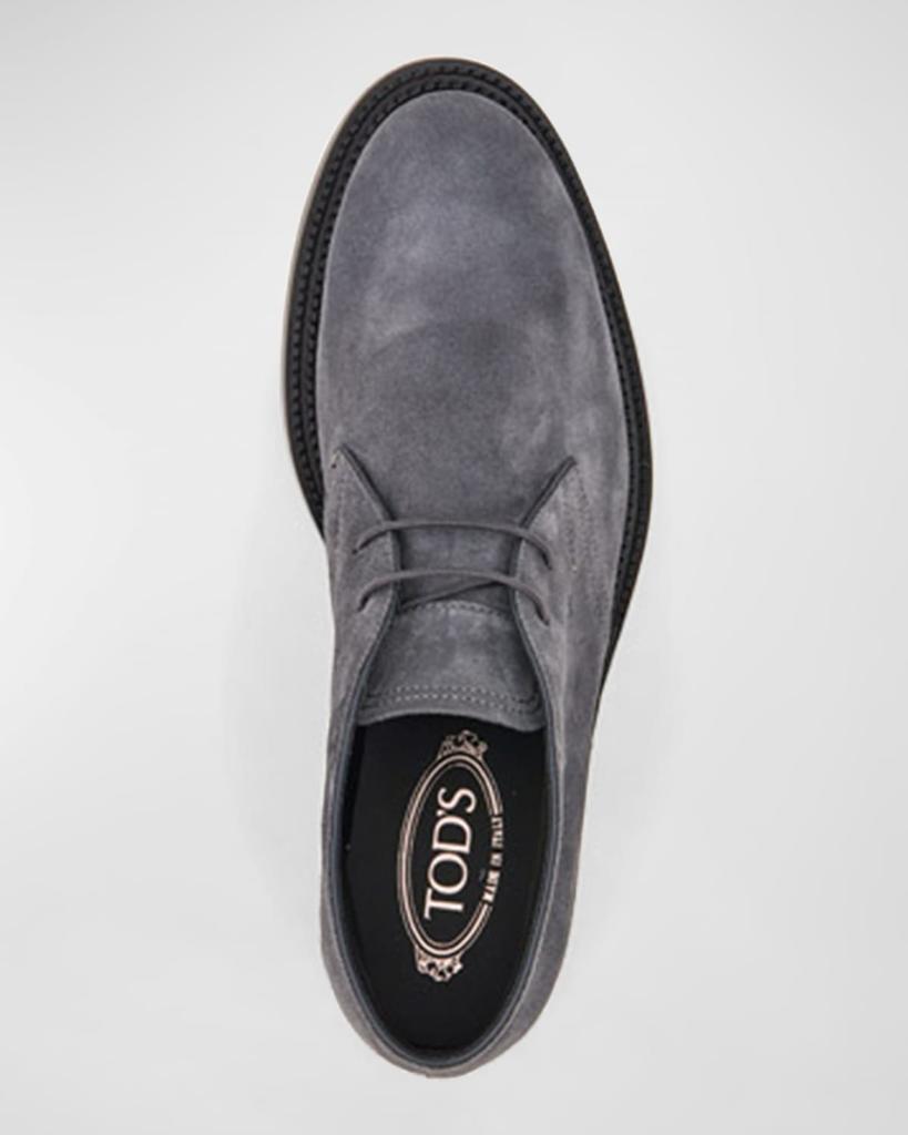 Men's Water-Repellent Leather Chukka Boots商品第5张图片规格展示