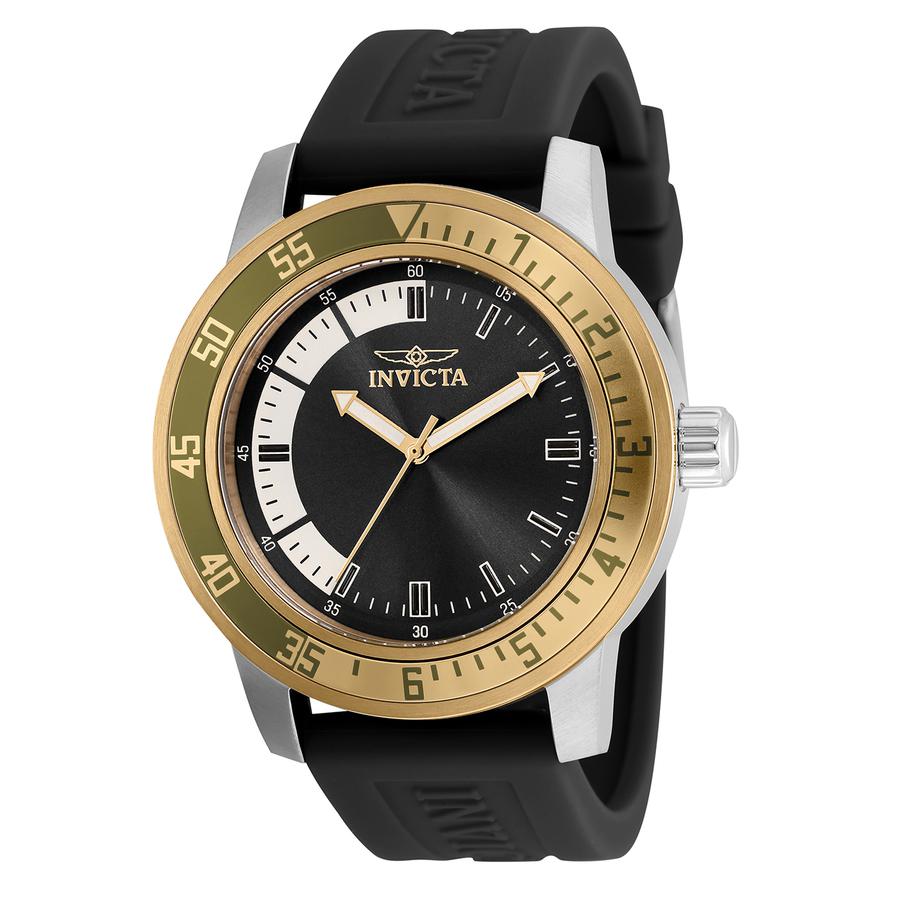 Invicta Specialty Quartz Black Dial Black Silicone Mens Watch 35682商品第1张图片规格展示