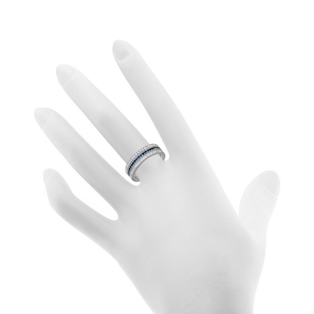 Sapphire Crystal Band Ring in Silver-Plate商品第2张图片规格展示