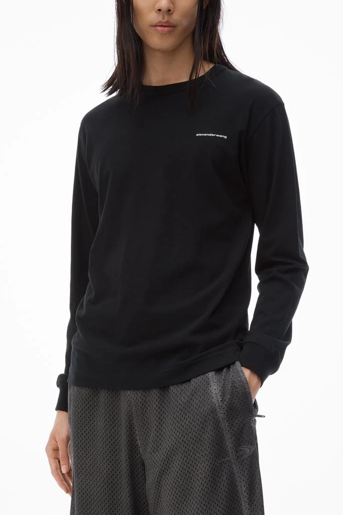 商品Alexander Wang|LONG SLEEVE TEE IN HIGH TWIST JERSEY,价格¥1316,第3张图片详细描述