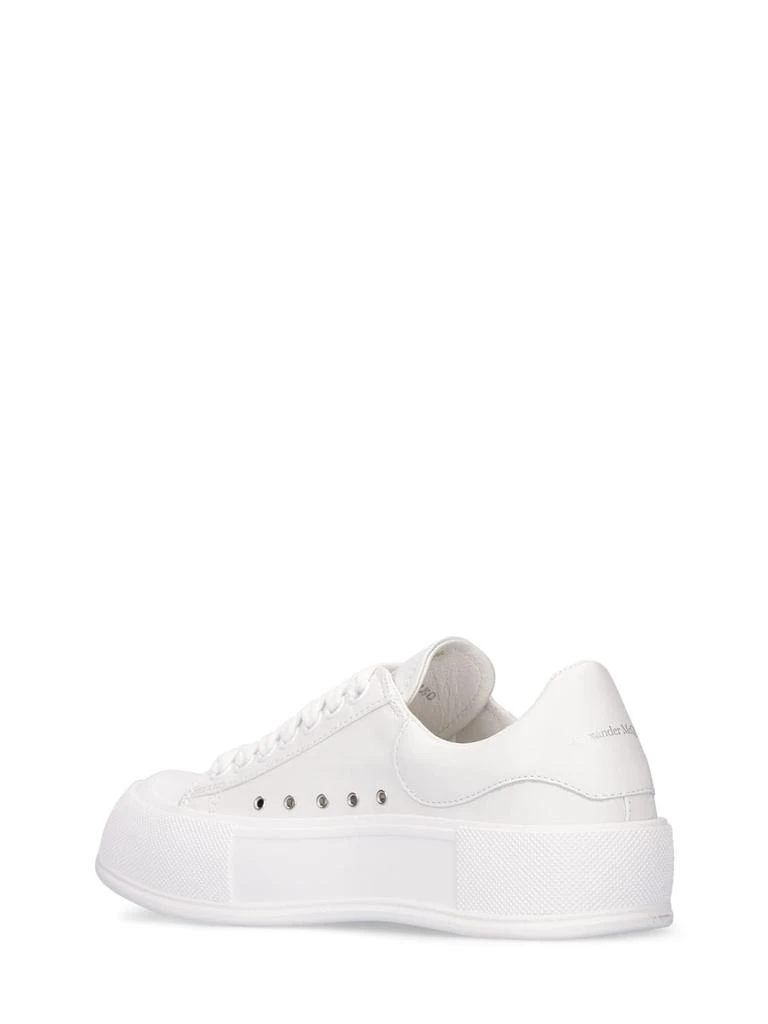 商品Alexander McQueen|45mm Deck Plimsoll Leather Sneakers,价格¥4133,第3张图片详细描述