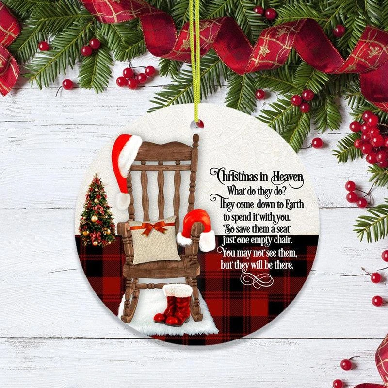 商品OrnamentallyYOU|Heaven Chair Quote Christmas Ornament STYLE: CIRCLE,价格¥71,第2张图片详细描述