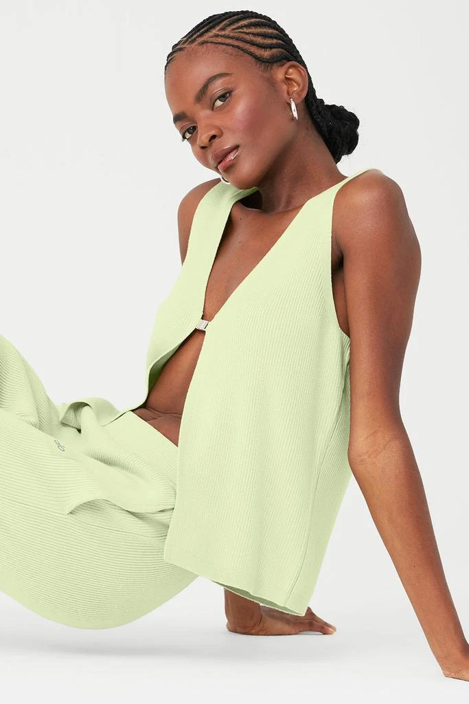 商品Alo|Knit Salana Tank - Iced Green Tea,价格¥676,第5张图片详细描述