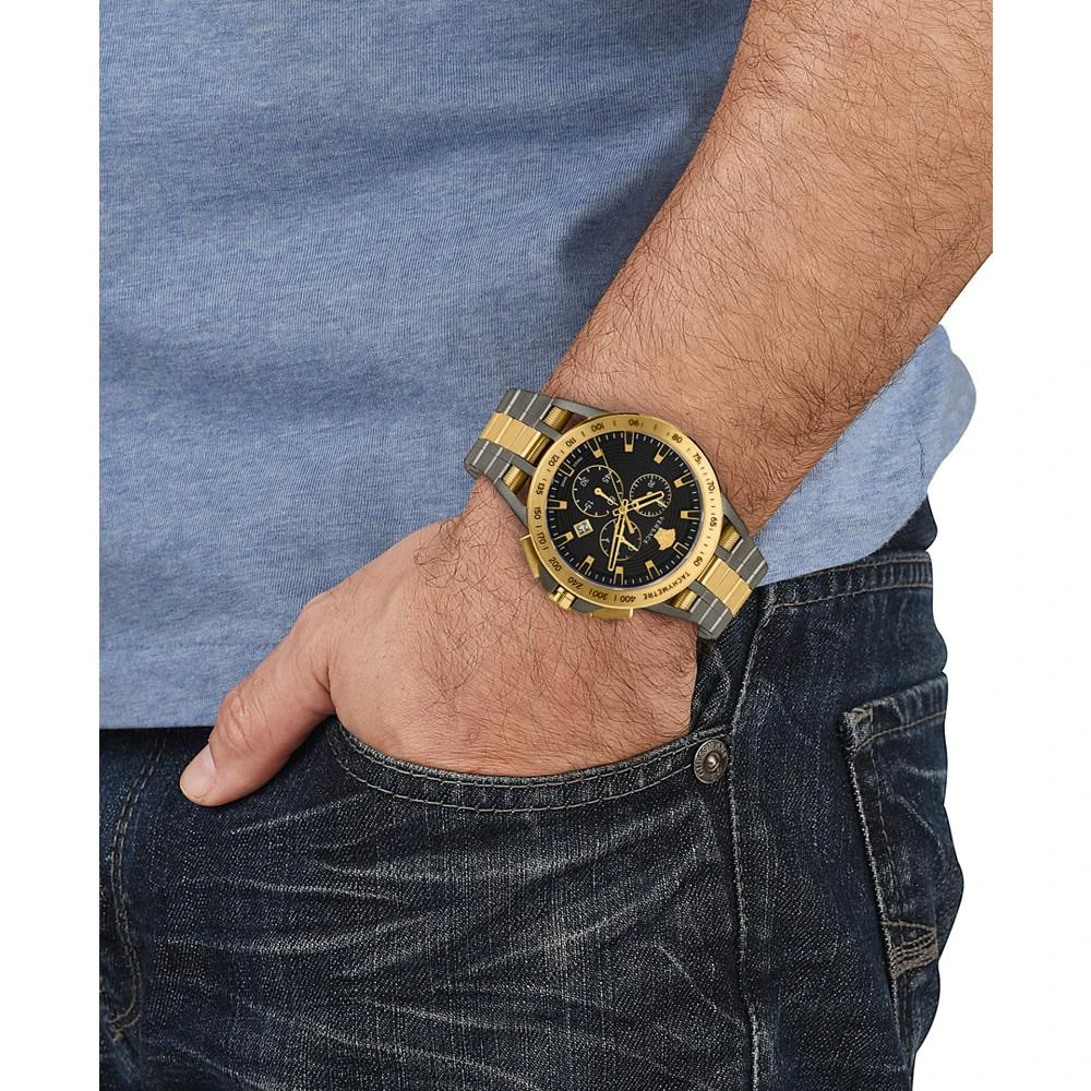 商品Versace|Men's Swiss Chronograph Sport Tech Two-Tone Stainless Steel Bracelet Watch 45mm,价格¥9393,第4张图片详细描述