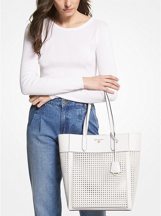 商品Michael Kors|Sinclair Large Perforated Leather Tote Bag,价格¥998,第5张图片详细描述