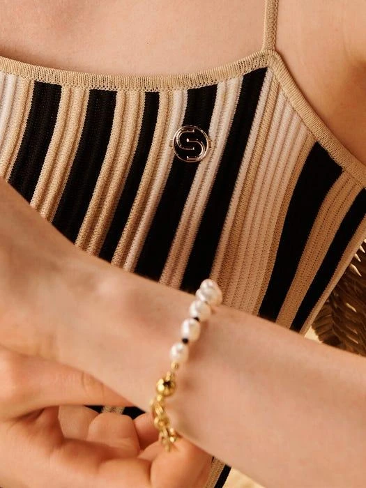 商品August Harmony|Safety Pebble Pearl Bracelet_2color,价格¥516,第1张图片