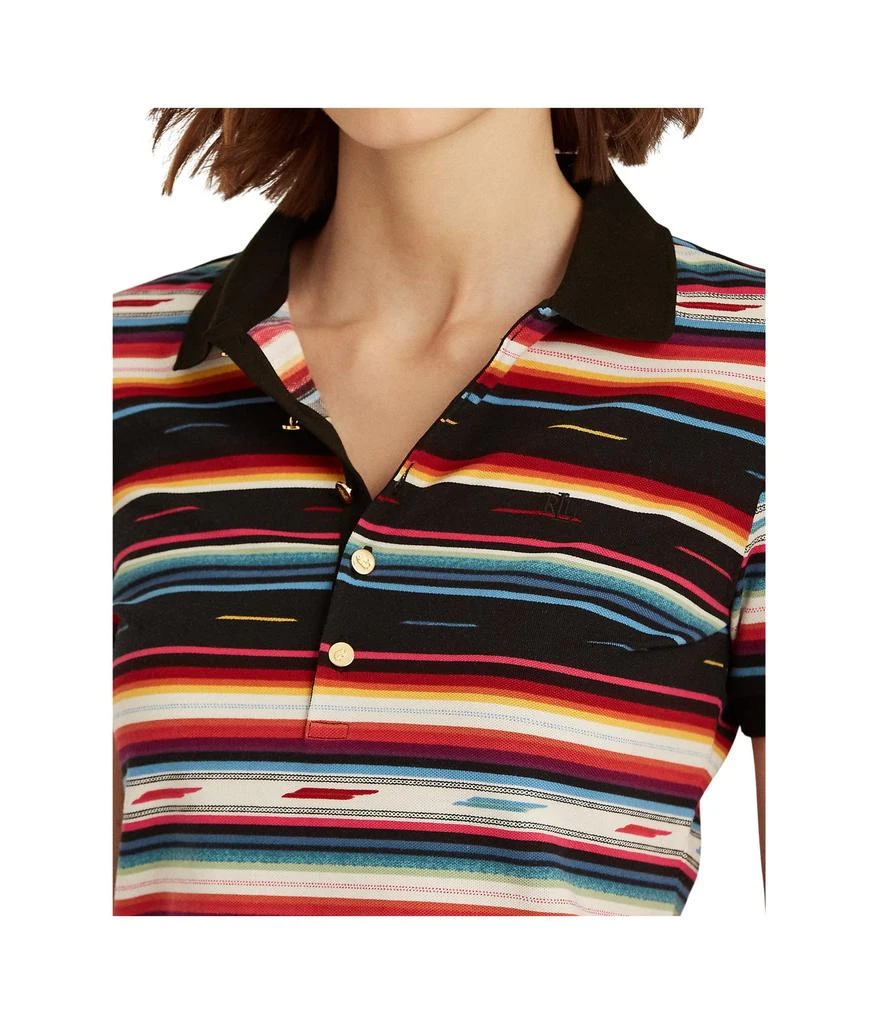 商品Ralph Lauren|Petite Striped Piqué Polo Shirt,价格¥375,第3张图片详细描述